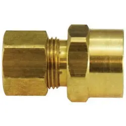 00086-0610 - 3/8-In Compression X 5/8-In Sweat Brass Adapter For Copper, Aluminum, And Thermoplastic Tubing 1
