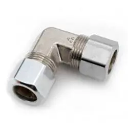 00665-08 - 1/2-In X 1/2-In Brass Compression Elbow, Chrome Plated, 90-Degree, -65 To 250°F 1