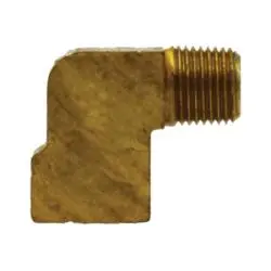 00889-0404 - 1/4-In Threaded Brass 90-Degree Elbow Fitting - 500 Psi, -65 To 250 °F 1