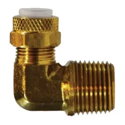 02669-0504 - Brass Elbow Fitting, 5/16 In Tube Od X 1/4 In Male Nptf, 150 Psi, -65 To 250°F 1
