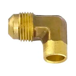 04089-0606 - 3/8-In Male Flared X 3/8-In Sweat Brass Elbow Fitting, 90-Degree 1
