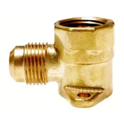 04090-0808 - 90-Degree Brass Drop Elbow Fitting With Male Flared And Female Npt Connections 1