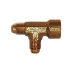 04091-060608 - Brass Run Tee, 3/8-In Male Flared X 3/8-In Female Npt X 1/2-In Male Flared 1