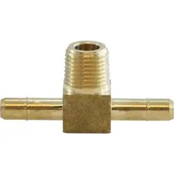 07072-0402 - Brass Mini Branch Tee - 1/4-In Barbed X 1/4-In Barbed X 1/8-In Mpt 1