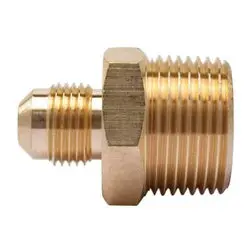 07489-0812 - Brass Amc Connector 1/2-In Male Flared To 3/4-In Male Garden Hose Fitting 1
