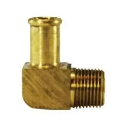 08720-0806 - 90-Degree Brass Elbow, 1/2 In Barbed X 3/8 In Mpt For Plumbing Applications 1