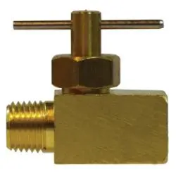 09135-04 - 1/4 In Mip X Fip Brass Needle Valve For Flow Control 1