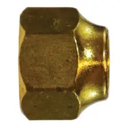10043 - 5/8 In Sae 45-Degree Flare Hex Short Nut, Forged Brass, 650 Psi, 1.06 In Hex Size 1