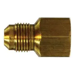 10234 - 3/8-In Male Flared To 1/8-In Fnptf Brass Adapter, 0.62-In Hex Size 1