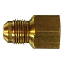10235 - Brass 3/8-In Male Flared To 1/4-In Fnptf Adapter, 1000 Psi, -65 To 250°F 1