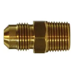 10255 - Brass Sae 45-Degree Flare Adapter - 1/4-In Male Flared X 1/8-In Male Nptf 1
