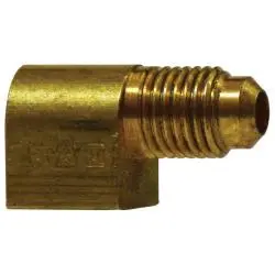 10313B - 90-Degree Brass Elbow Fitting, 1/4 In Male Flared X 1/8 In Fnptf 1