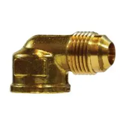 10319 - 3/8 In Male Flared To 1/4 In Fnptf 90-Degree Brass Elbow Fitting 1