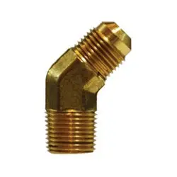 10447 - 1/4 In Male Sae 45° Flared X 3/8 In Mnptf Brass 45° Elbow Fitting 1