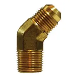 10454 - 3/8-In Male Flared X 1/2-In Male Nptf Forged Brass 45-Degree Elbow Fitting 1