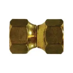 10482 - 5/16 In Sae 45 Deg Female Flared Swivel Union, Forged Brass, 1200 Psi, 1.24 In Length 1