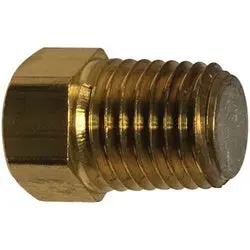 10605 - Brass 1/8 In Sae 45° Flared Fusible Pipe Plug For High-Temperature Applications 1