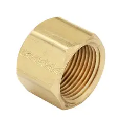 108-4 - 1/4-Inch Nptf Brass Barstock Pipe Cap, Hex Size 0.68 Inches, 1200 Psi, -65 To 250°F 1