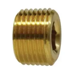 109Al-4Bspt - 1/4 In Bspt Brass Countersunk Plug By Mid-America Fittings 1