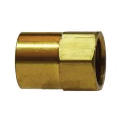 12035 - Brass Straight Adapter 3/8-In Female Inverted Flared X 1/4-In Fnptf, 1.03 In Length, 1000 Psi 1