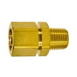 120Ah-Cc-Bw - 3/8 In Female Nptf & 3/8 In Male Nptf Heavy Brass Breakaway Adapter 1