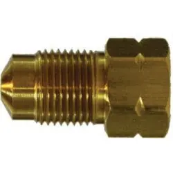 12335 - Brass Adapter 3/16 In Female Inverted Flared To M10 Bubble Male Inverted Flared, 1.02 In Long 1