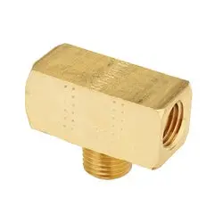 131-4 - 1/4-In Female Nptf X 1/4-In Female Nptf X 1/4-In Male Nptf Brass Branch Tee Fitting 1
