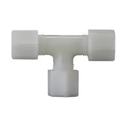 17105N - 3/8-In Compression Nylon Union Tee Fitting - White Finish 1