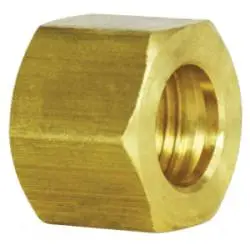 18039 - 1/2 In Brass Compression Hex Nut, 0.81 In Hex Size, 0.62 In Length, 200 Psi Rating 1