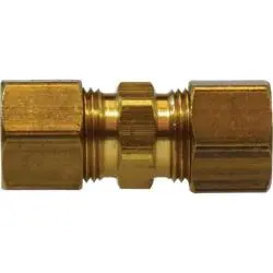 18066D - 3/8 In Compression Brass Drilled Through Union Fitting, 200 Psi, -65 To 250°F 1