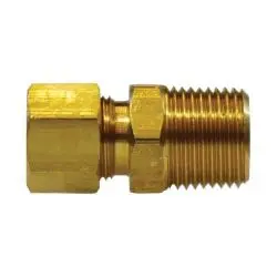18203 - 7/8-In Compression X 3/4-In Male Nptf Brass Adapter, 1.12 In Hex, 75 Psi, -65 To 250°F 1
