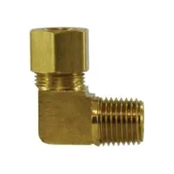 18234B - 90-Degree Brass Elbow Fitting - 3/8 In Tube Od X 3/8 In Male Nptf 1
