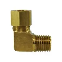 18237B - Brass 90° Barstock Elbow 1/2 In Od To 3/8 In Nptf Connection 1
