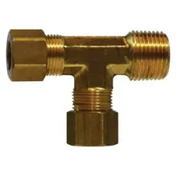 18281 - 1/2 In X 3/8 In X 1/2 In Forged Brass Run Tee Fitting 1