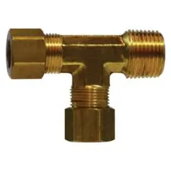 18283 - 5/8 In Tube Od X 1/2 In Male Nptf Brass Run Tee Fitting 1
