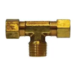18297 - 3/8 In Tube Od Brass Branch Tee With 3/8 In Male Nptf Connector 1
