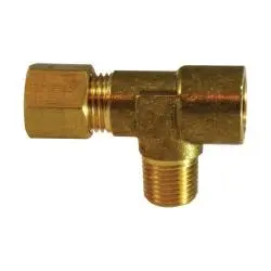 18307 - Brass Tee Fitting, 1/4-In Compression X 1/8-In Female Nptf X 1/8-In Male Nptf 1