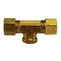 18326 - 1/2 In Compression X 1/2 In Compression X 1/8 In Fnptf Brass Branch Tee Fitting 1