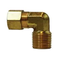 19225 - 1/4-In Compression X 1/4-In Male Nptf Brass 90-Degree Elbow Fitting 1