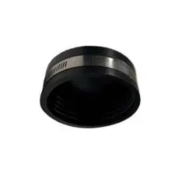 195502 - 1-1/2 In Flexible Rubber End Cap With Stainless Steel Band, 150 Psi 1