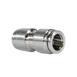 20017Nic - Brass Union Fitting With Nickel Collet - 1/8-In X 1/8-In Push-To-Connect 1