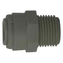 20062P - 3/8 In Push-In X 1/2 In Mip Polypropylene Adapter, 170 Psi 1