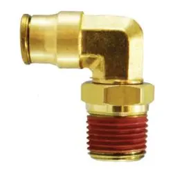 20085 - 1/2 In Push-To-Connect X 3/8 In Male Nptf Brass 90-Degree Swivel Elbow 1