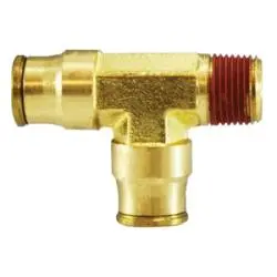 20097A - Brass Fixed Male Run Tee, 3/16-In Push-To-Connect & 1/8-In Male Npt 1