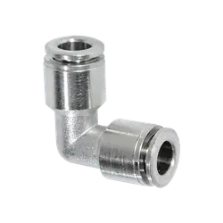 20206Nic - 90-Degree Brass Elbow Fitting With Nickel Plating - 4Mm X 4Mm Ports 1