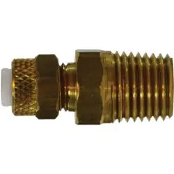 20267 - Brass Poly-Flo Adapter 1/8 In Od To #10-32 Mnptf, 150 Psi, -40 To 150°F 1