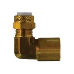 20302 - 90-Degree Brass Elbow Fitting, 1/4 In Od X 1/8 In Female Npt 1