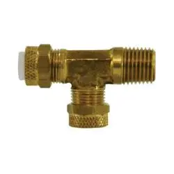 20308 - Brass Poly-Flo Run Tee Fitting - 1/8 In X 1/8 In X 1/8 In, 150 Psi Rating 1