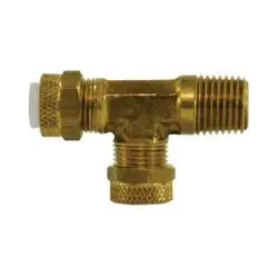 20312 - Brass Run Tee 5/16 In Tube Od X 1/8 In Mnptf X 5/16 In Tube Od, 150 Psi Capable 1