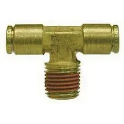 20607 - Brass Branch Tee - 1/2-In Push-To-Connect X 1/2-In Push-To-Connect X 1/4-In Male Npt 1
